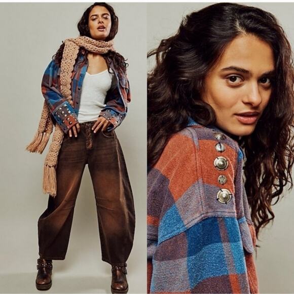 Free people Austin Plaid Buttondown - Picture 2 of 7